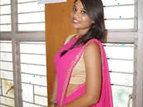 Medium size self-assured Indian woman dancing.